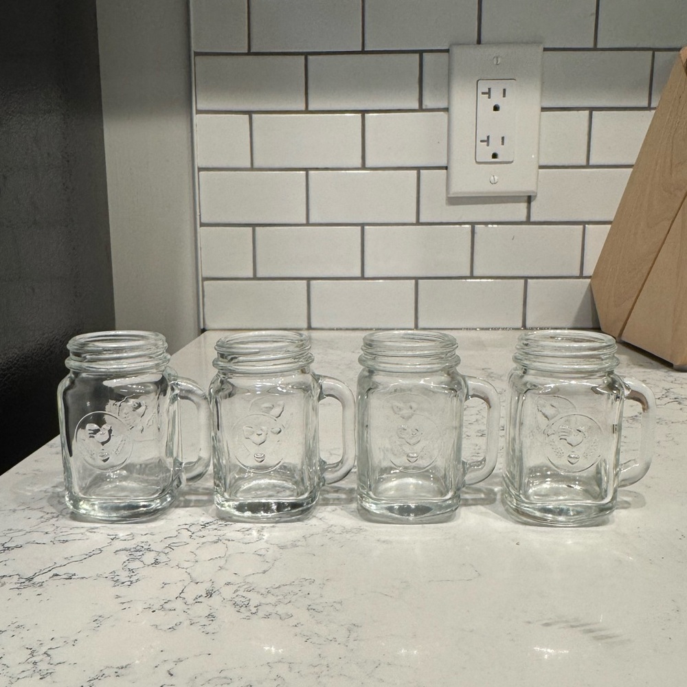 Set of 4 Mini Mason Jar Shot Glasses